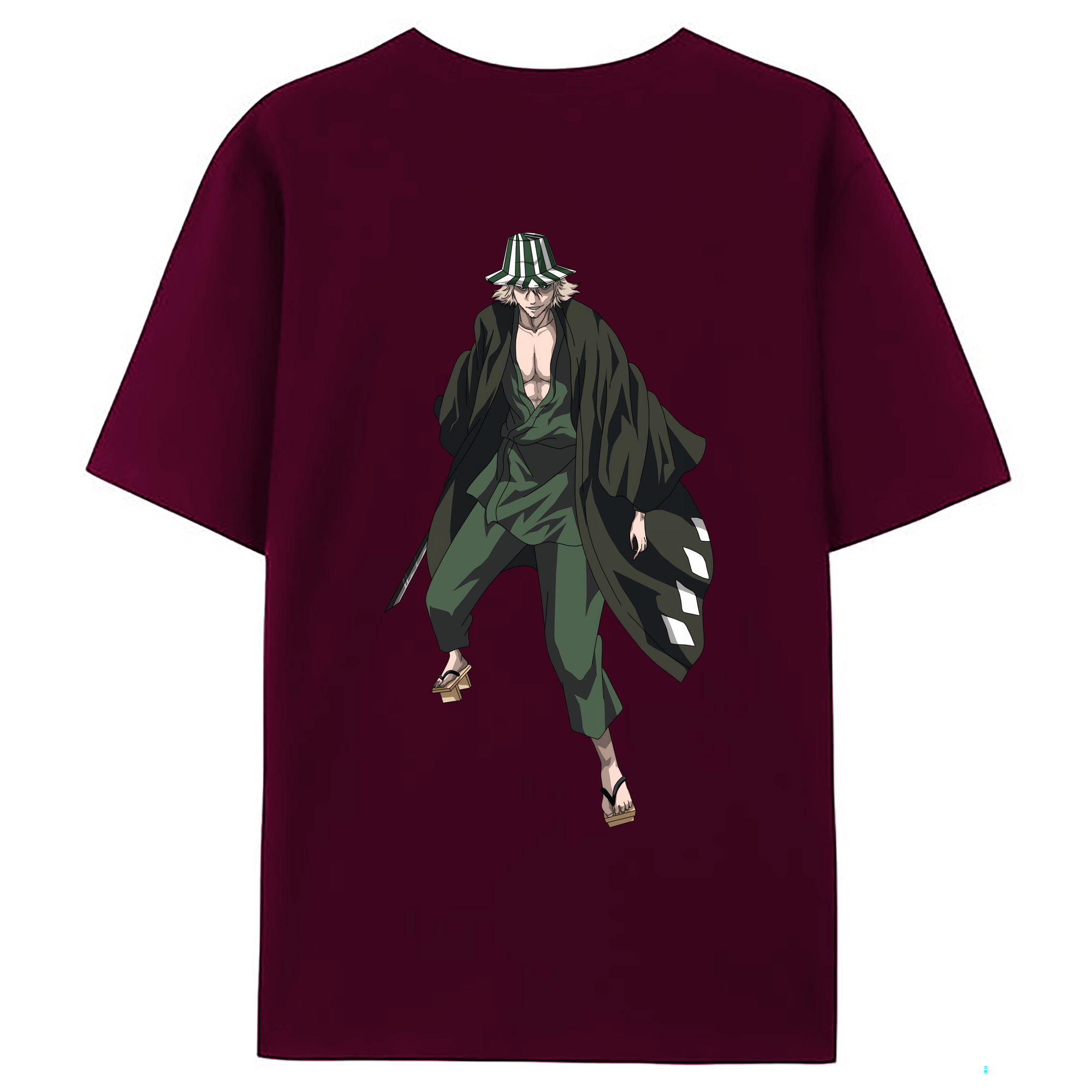 （画像用） "ブリーチ 浦原 喜助（うらはら きすけ） BLEACH Urahara Kisuke " レディース半袖Tシャツ(バックプリント)